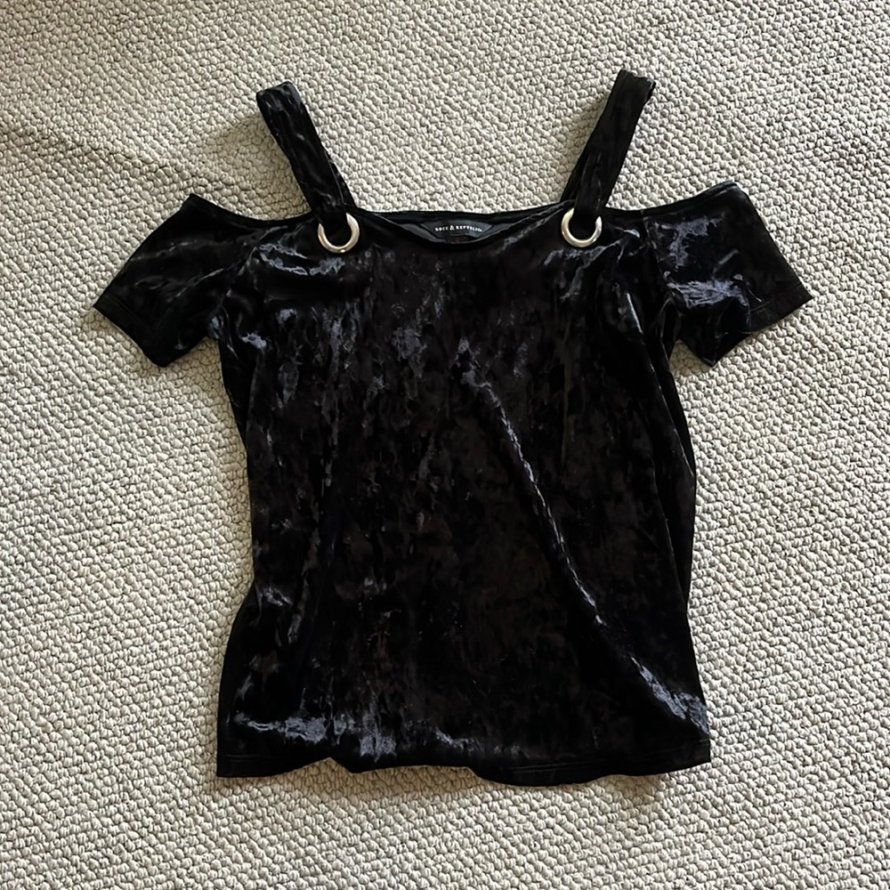 Fun Black Velvet Top!